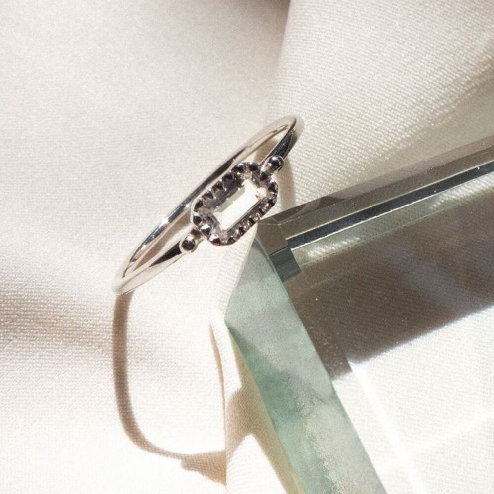 Aprés Jewelry The Pave Luna Ring - 14K Solid White Gold